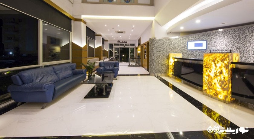 میز پذیرش و محوطه نشیمن لابی هتل